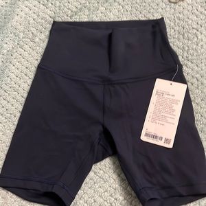 Navy blue lululemon biker shorts